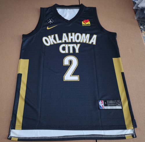 NBA 2 Gilgeous-alexander OkC Thunder 2019-20 city Maillot imprimé